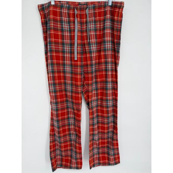 Toad&Co Pajama Pant Women Large Flannel Plaid ComfyCore Loungewear Orange & Gray - Picture 1 of 9